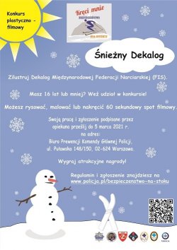 Plakat konkursu &quot;Śnieżny Dekalog&quot;