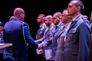 Obchody Święta Policji w Komendzie Powiatowej Policji w Proszowicach z udziałem Zastępcy Komendanta Wojewódzkiego Policji w Krakowie insp. Pawła Krauza.