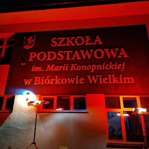 Szkoła podstawowa podświetlona na czerwono