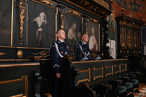 Obchody Święta Policji w Komendzie Powiatowej Policji w Proszowicach z udziałem I Wojewody Małopolskiej Pani Elżbiety Achinger, Zastępcy Komendanta Wojewódzkiego Policji w Krakowie insp. Pawła Krauza, Starosty Powiatu Proszowickiego, Burmistrzów i Wójtów z terenu powiatu proszowickiego oraz zaproszonych gości.