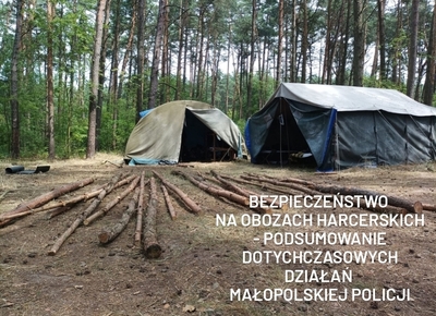 &quot;BEZPIECZEŃSTWO NA OBOZACH HARCERSKICH – PODSUMOWANIE DOTYCHCZASOWYCH DZIAŁAŃ MAŁOPOLSKIEJ POLICJI&quot;