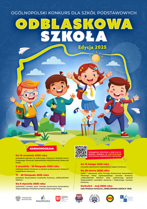 Plakat akcji &quot;odblaskowa szkoła&quot;