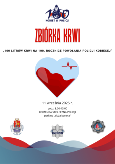 &quot;Plakat informujący o zbiórce krwi.&quot;