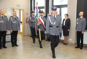 Uroczysta zbiórka z okazji zdania i objęcia obowiązków służbowych na stanowisku Komendanta Powiatowego Policji w Proszowicach
