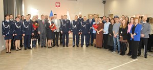 Uroczysta zbiórka z okazji zdania i objęcia obowiązków służbowych na stanowisku Komendanta Powiatowego Policji w Proszowicach