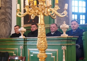 Pielgrzymka strażacka uroczystości w Sanktuarium w Hebdowie.