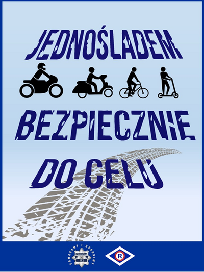 "grafika jednośladem bezpiecznie do celu. "