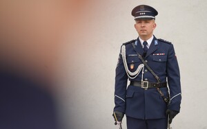 Ślubowanie nowo przyjętych policjantów.