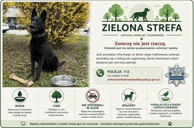 Plakat dotyczący zwierząt