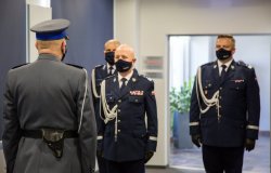 &quot;komendant wojewódzki policji, komendant główny policji i zastępca komendanta głównego podczas uroczystości&quot;