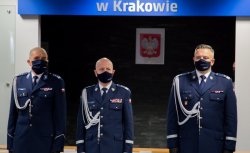 &quot;komendant wojewódzki policji, komendant główny policji i zastępca komendanta głównego podczas uroczystości&quot;