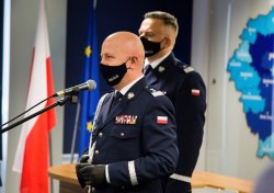 &quot;komendant główny policji i zastępca komendanta głównego podczas uroczystości&quot;