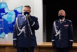 &quot;komendant główny policji i zastępca komendanta głównego podczas uroczystości&quot;
