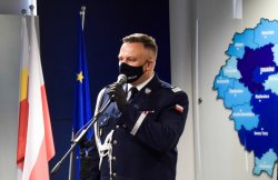 &quot;komendant wojewódzki policji, komendant główny policji i zastępca komendanta głównego podczas uroczystości&quot;