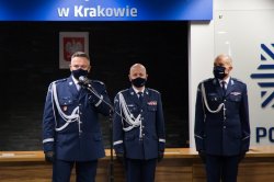 &quot;komendant wojewódzki policji, komendant główny policji i zastępca komendanta głównego podczas uroczystości&quot;