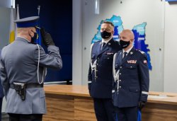 &quot;komendant wojewódzki policji, komendant główny policji i zastępca komendanta głównego podczas uroczystości&quot;