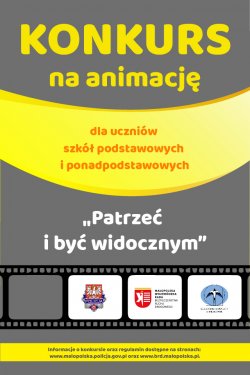 Plakat konkursu &quot; Patrzeć i być widocznym&quot;