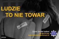 Plakat &quot; ludzie to nie towar&quot;