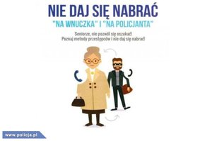 &quot;rysunkowy wizerunek babci a za nią złodziej&quot;